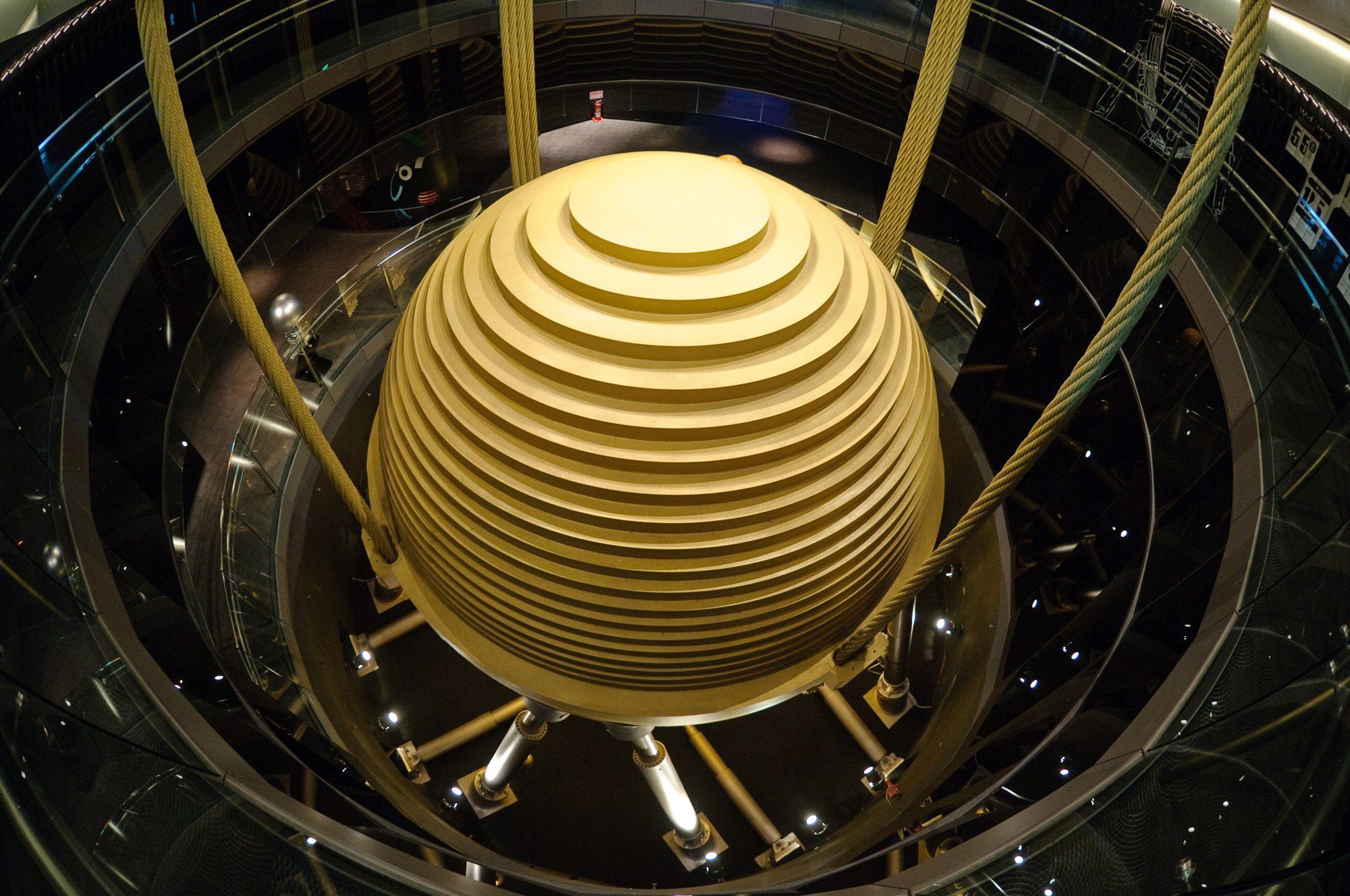 Taipei 101 Tuned Mass Damper 2010, a Wikimedia Commons photograph in Michael Stern's encyclopedia